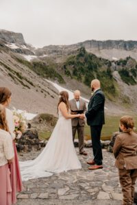 Mt Baker elopement ceremony at Heather Meadows