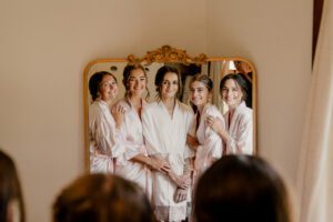 The bride getting ready at The Barn on Hinman in Cashmere, Washington