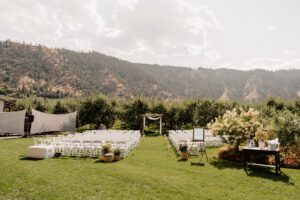Ceremony site at The Barn on Hinman
