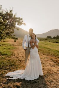 Golden hour in the orchard at The Barn on Hinman