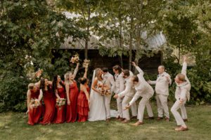 Wedding party at Brown Family Homestead