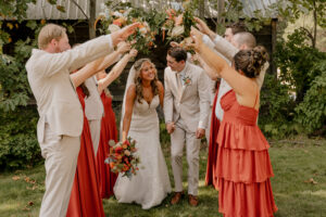 Wedding party at Brown Family Homestead