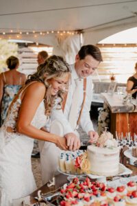 Cake cutting at Brown Family Homestead