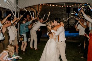 Wedding exit at Brown Family Homestead