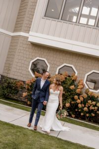 Wedding portraits at Sunset Marina in Lake Chelan